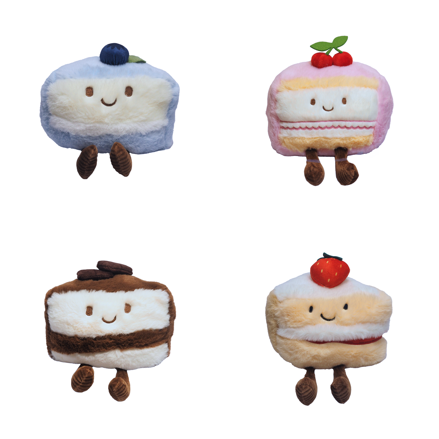 Cake Slice Plush Set — Full Collection (4-Piece)