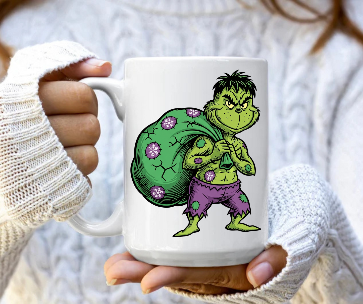 Grinch superhero 3 mug