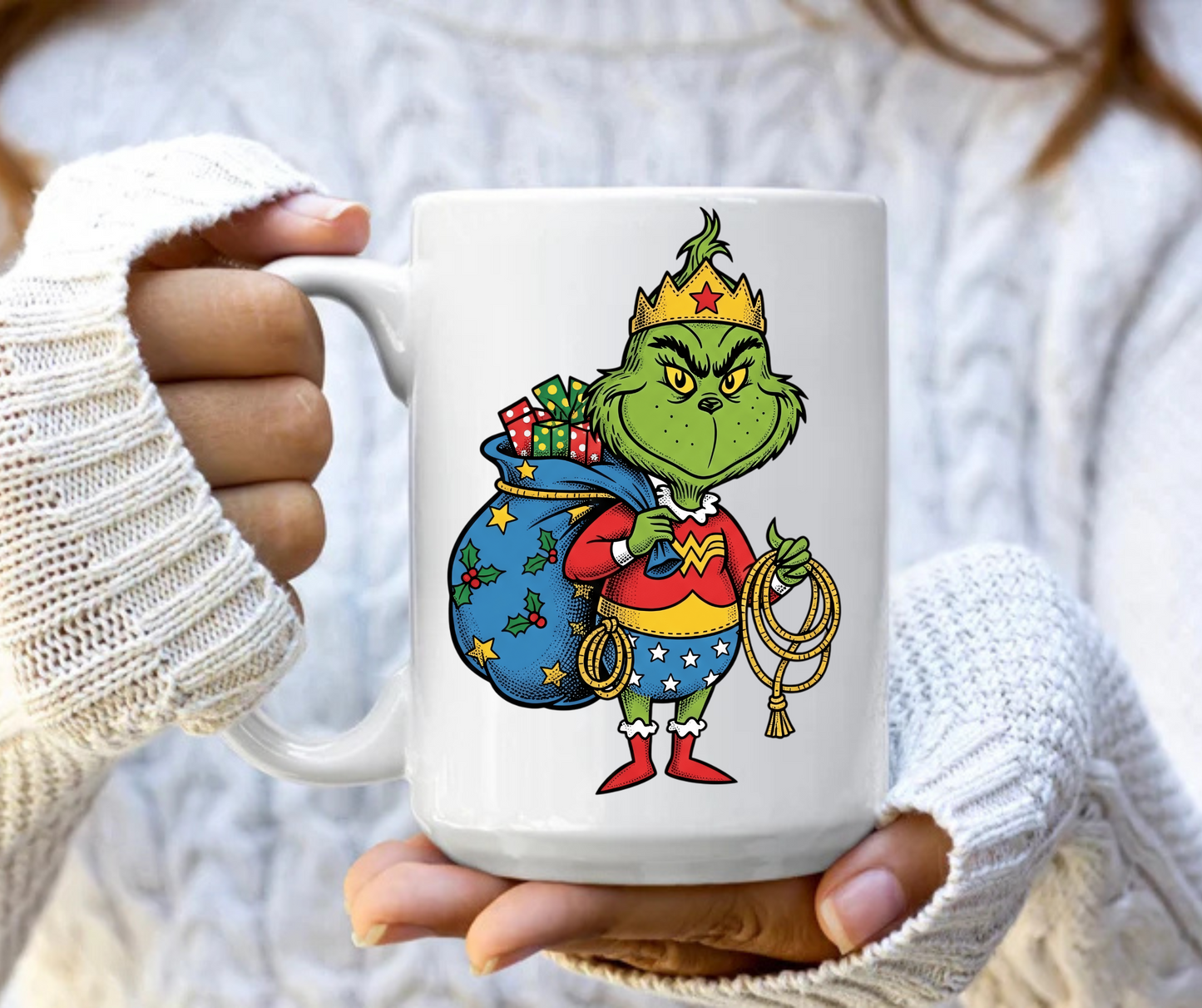 Grinch superhero 8 mug