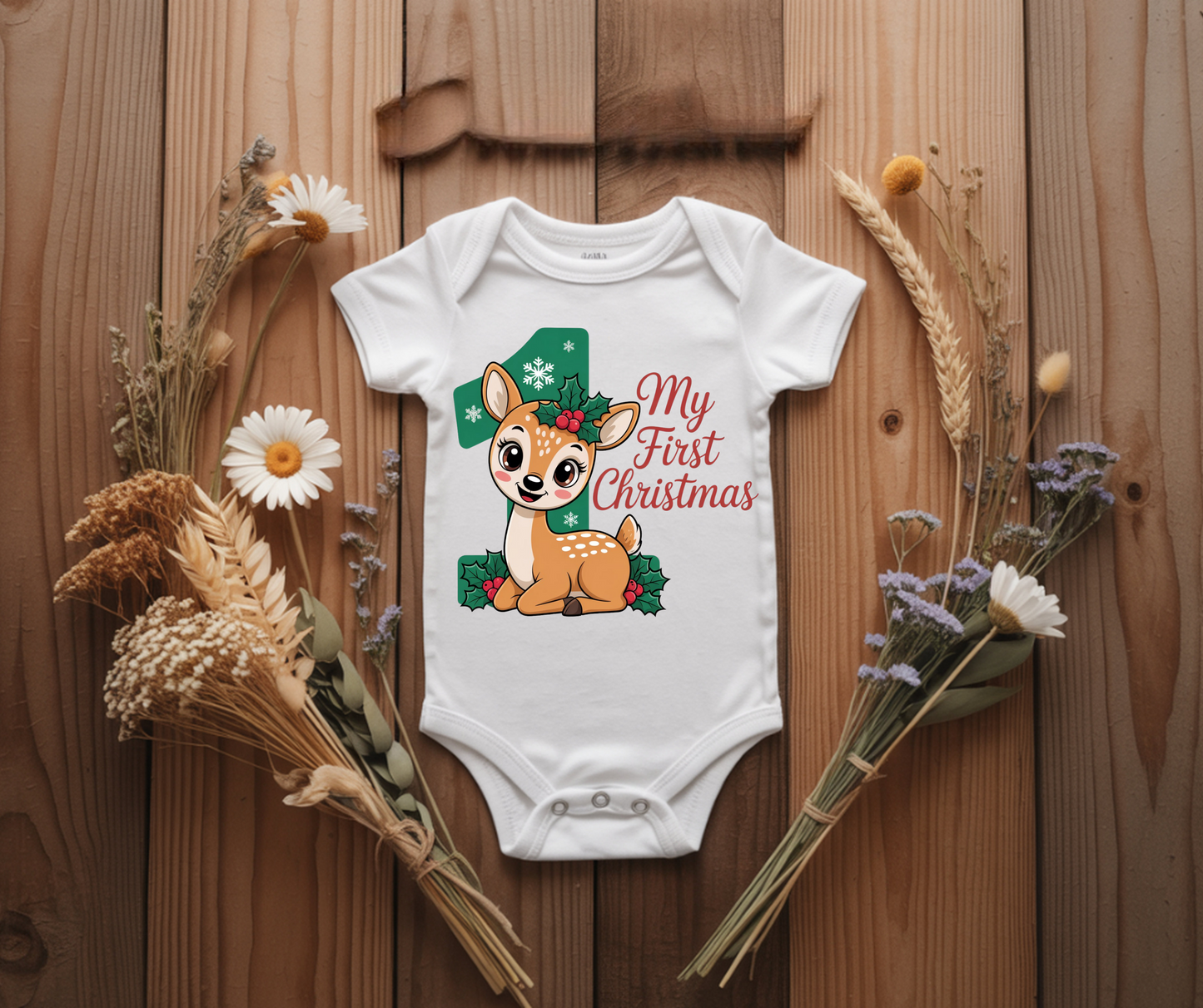 My 1st Christmas reindeer onesie