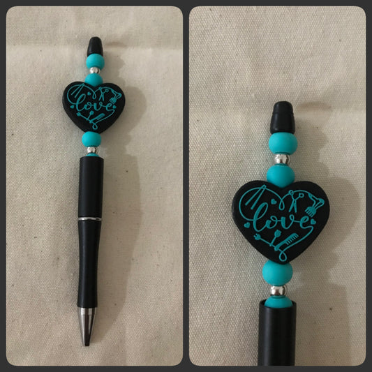 Hair stylist beaded pen