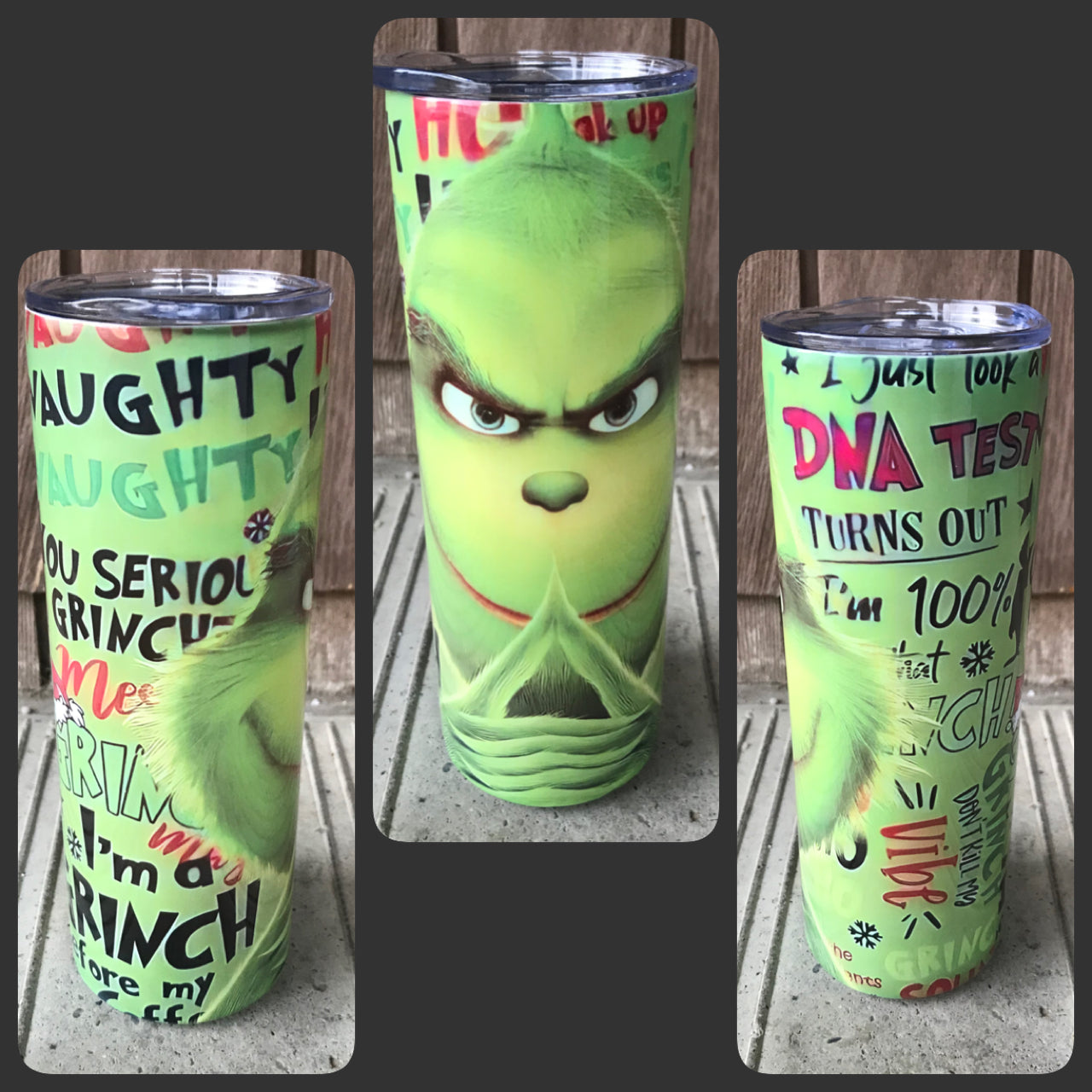 Naughty grinch tumbler