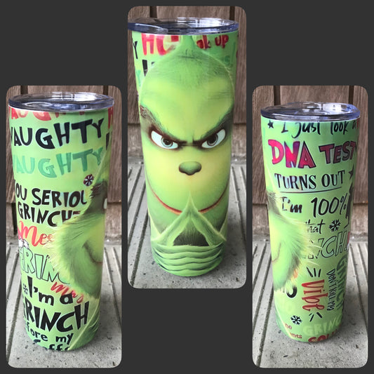 Naughty grinch tumbler