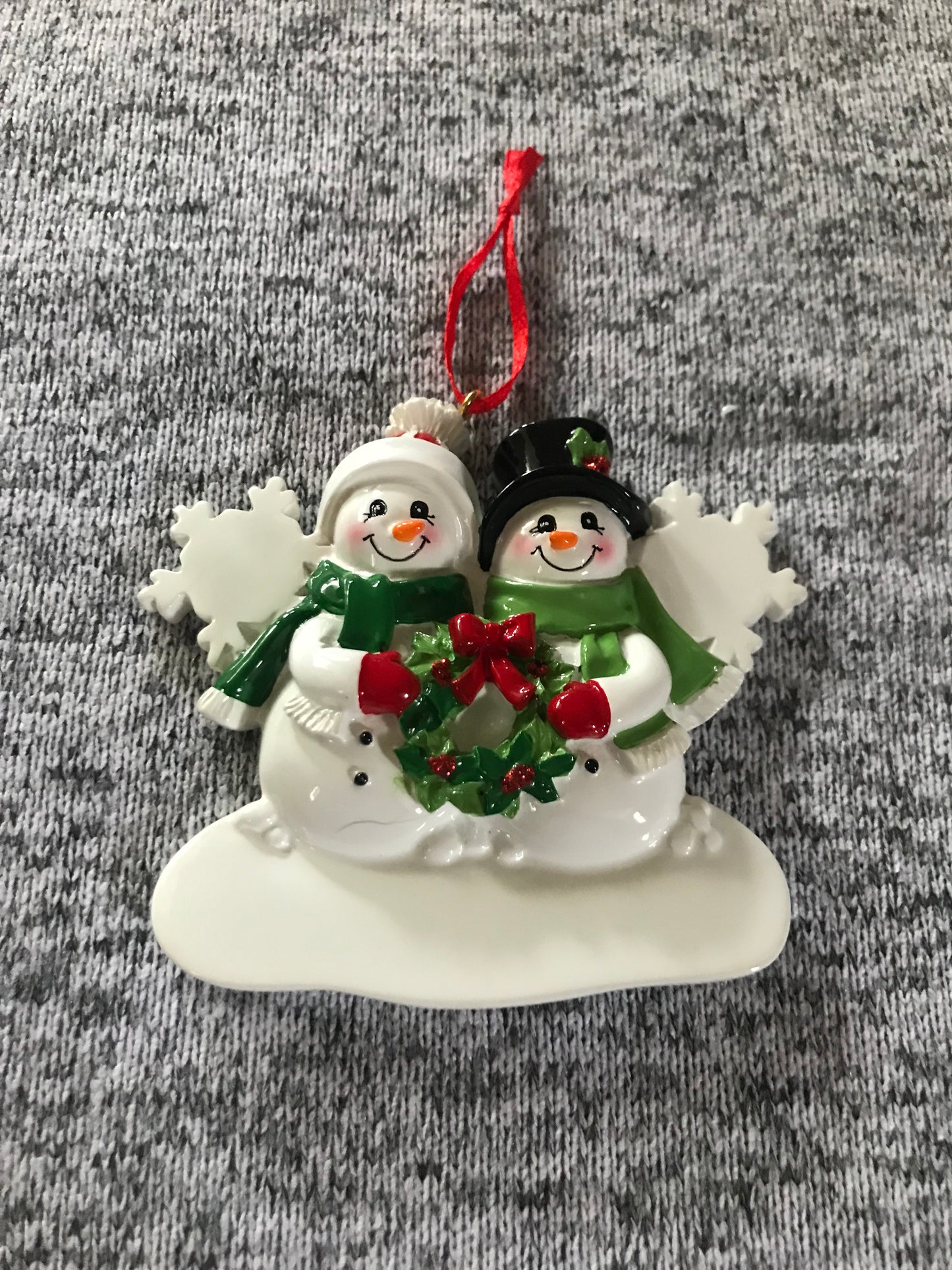 Resin Snowman Family Ornament