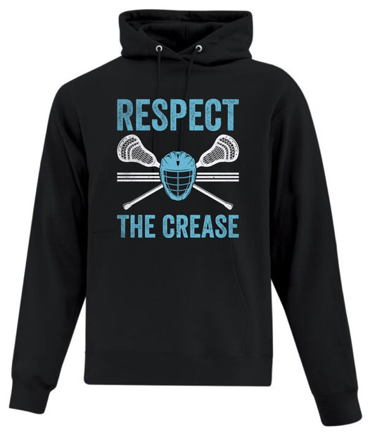 Respect the crease lacrosse hoodie