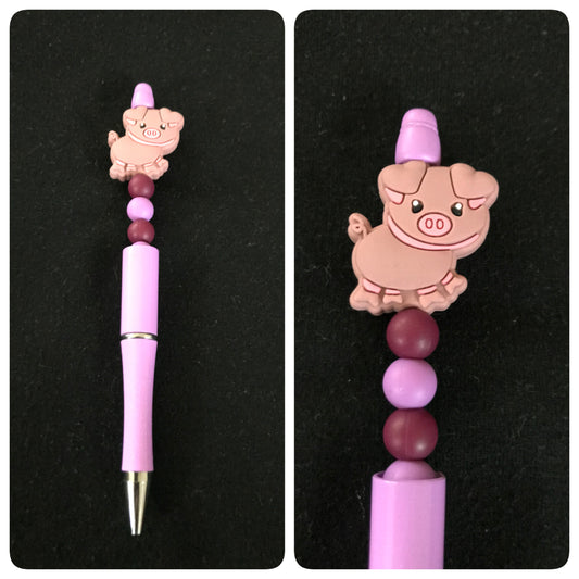 Pig beaded pen