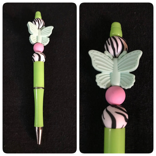 Butterfly beaded pen