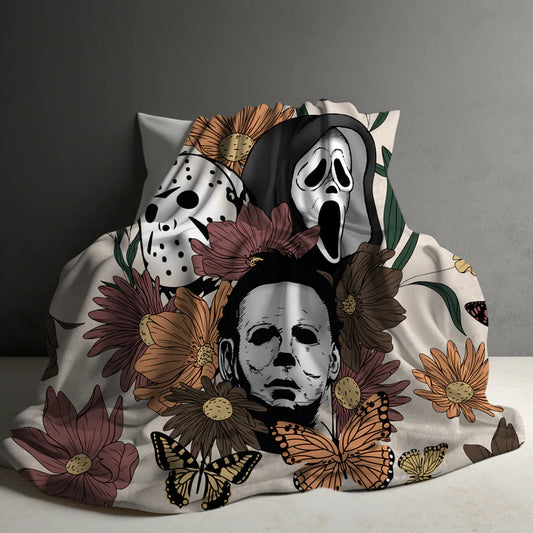 Horror floral blanket