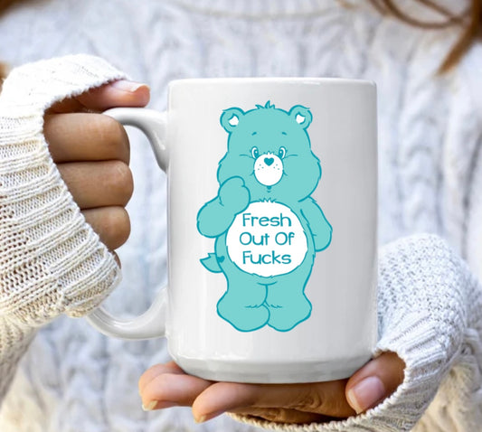 Swear Bear Fresh Outta Fucks Mug