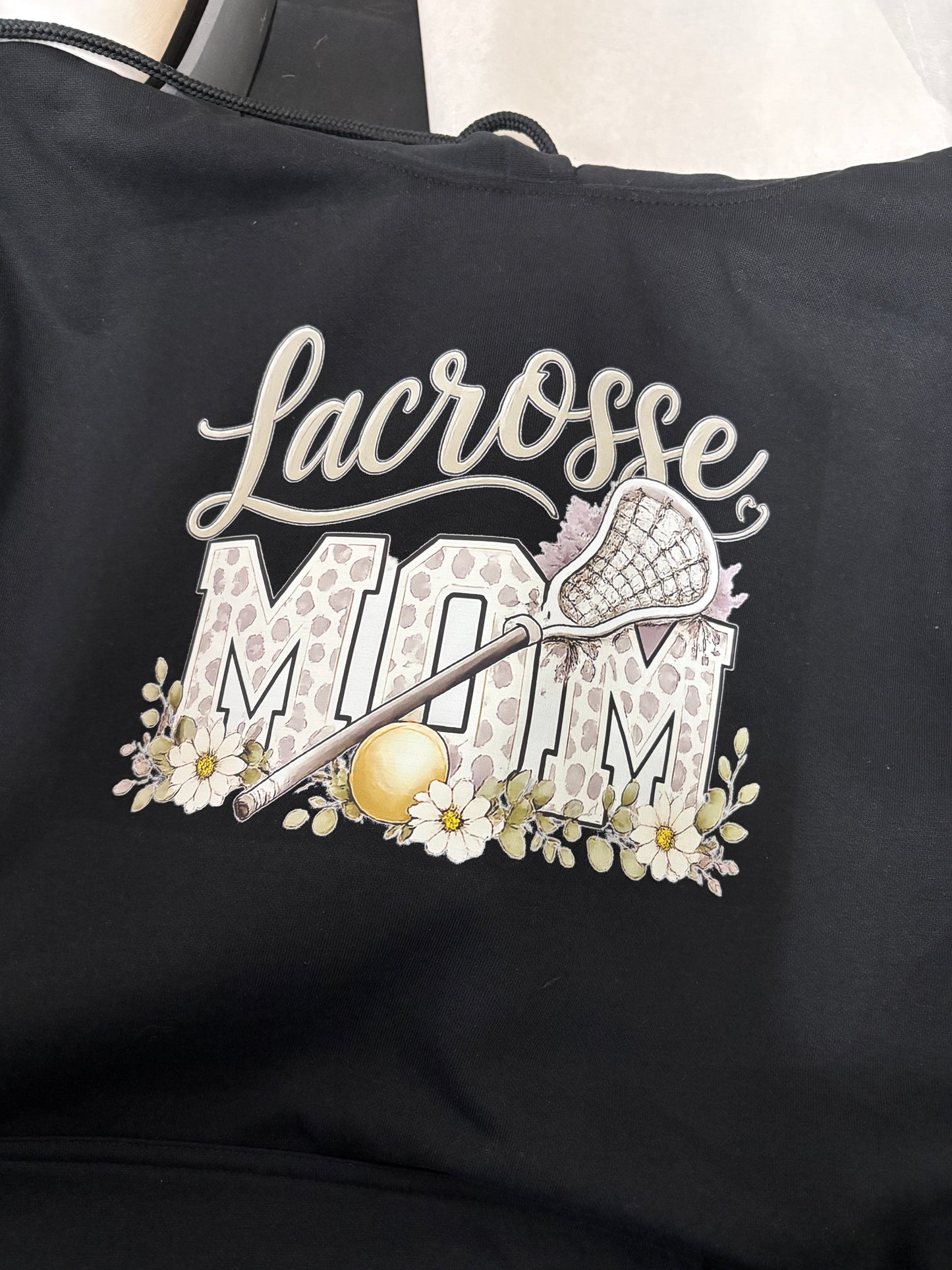 Lacrosse Mom with flowers