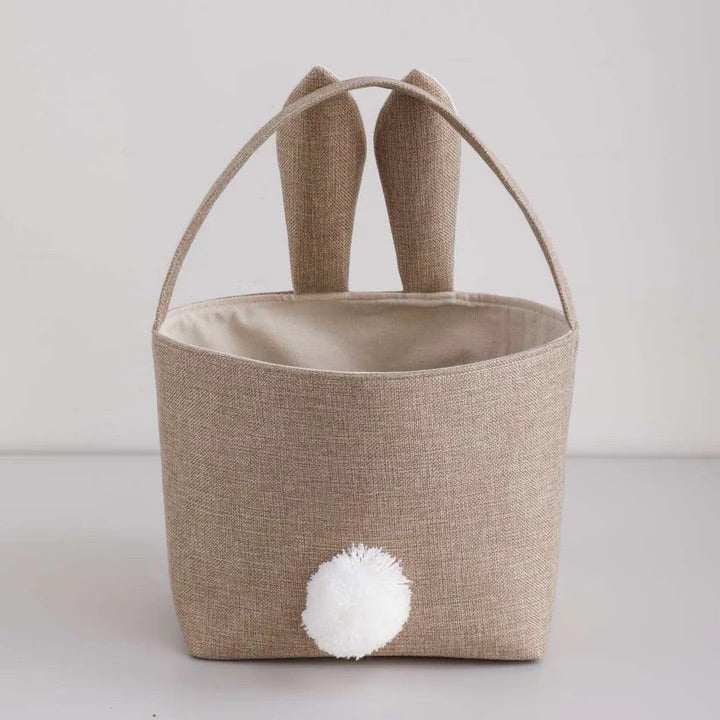 Linen burlap Easter basket