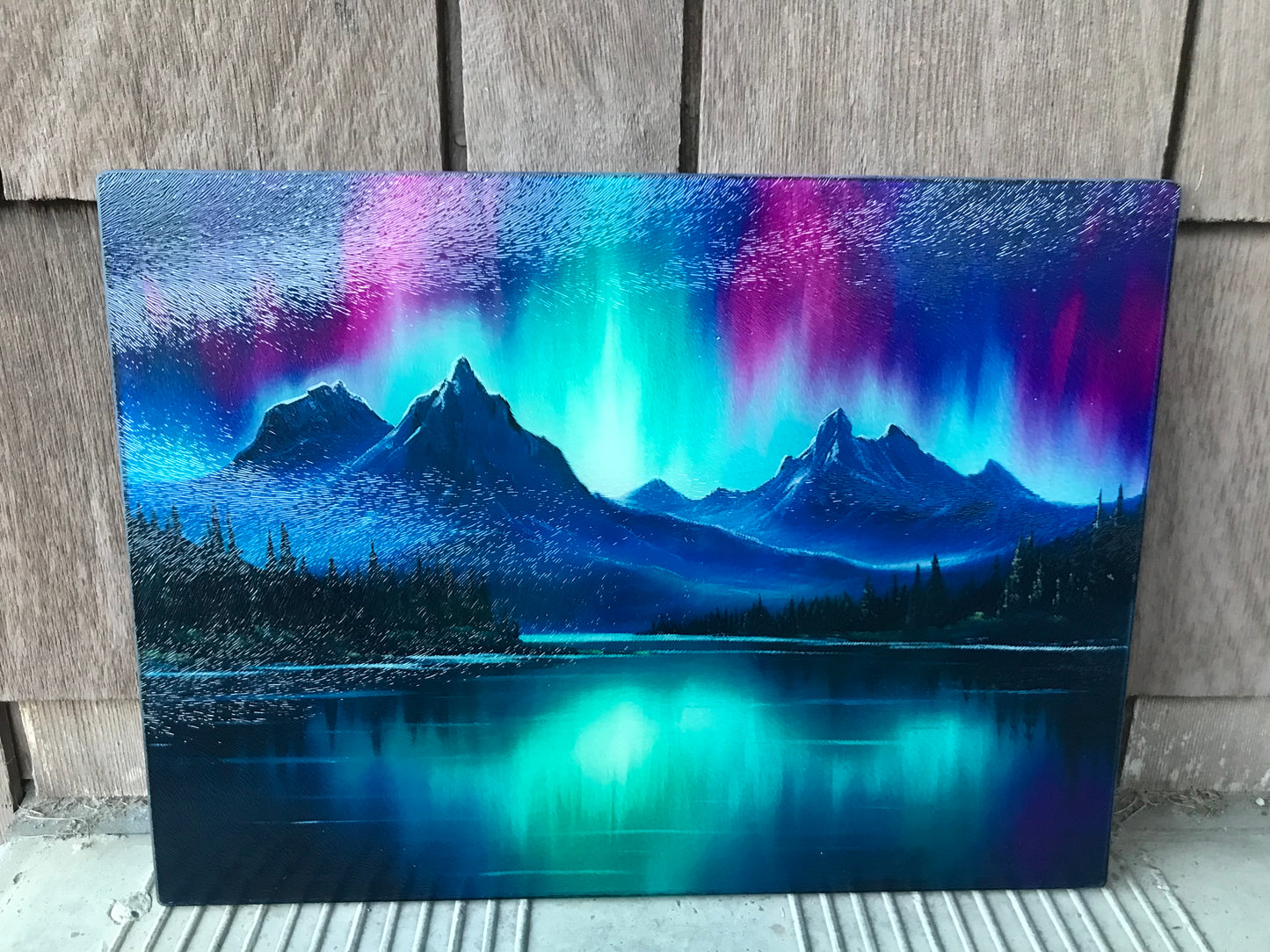 Northern lights 2 cutting board