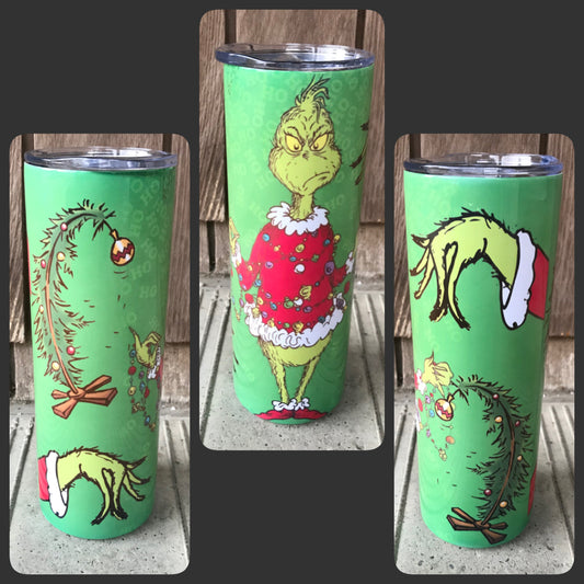 Grinch tree tumbler