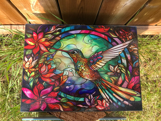 Hummingbirds cutting board