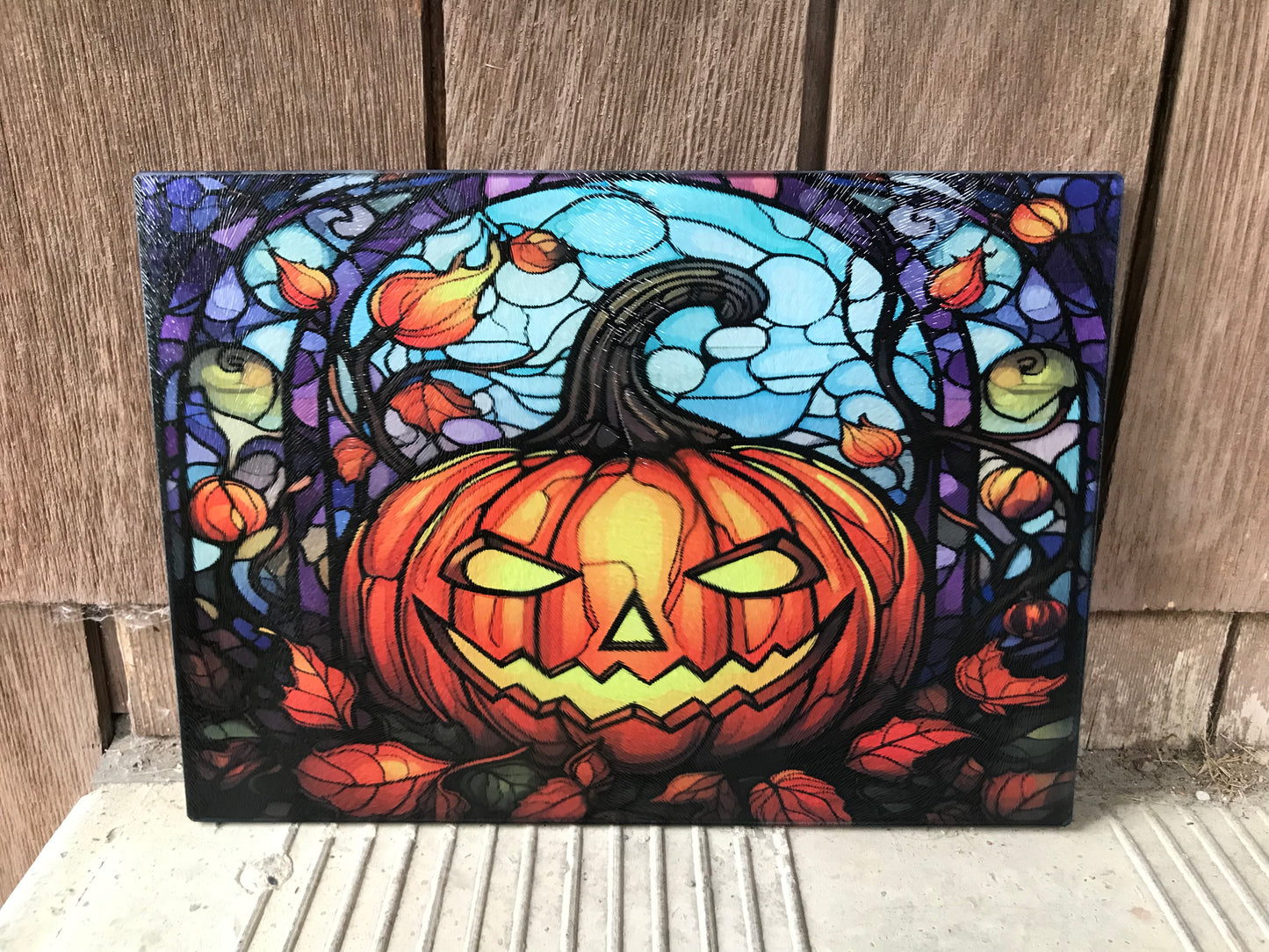 Jack o lantern cutting board