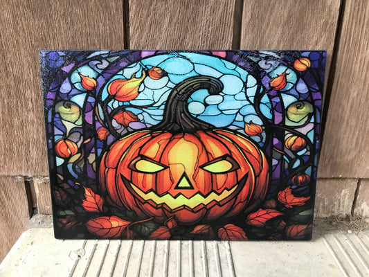 Jack o lantern cutting board