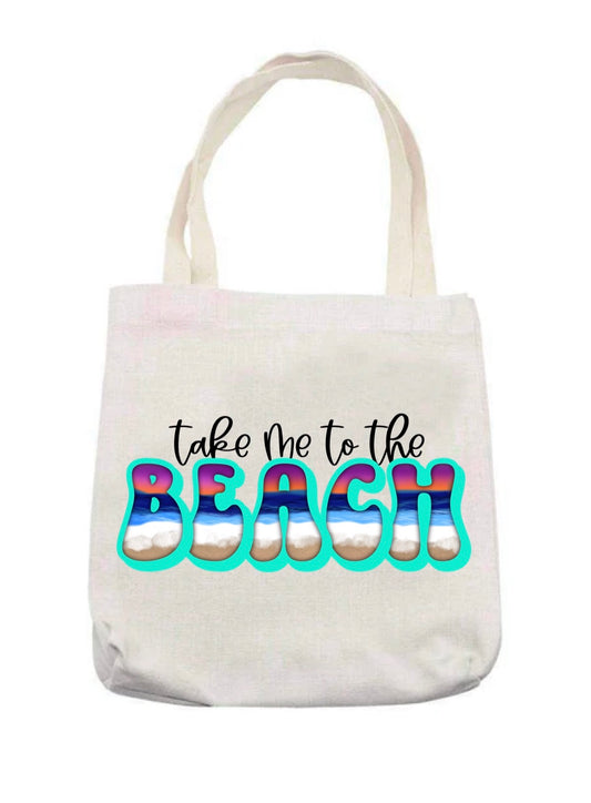 Take me to the beach  tote bag