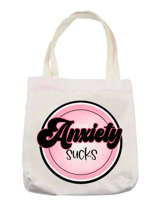 Anxiety sucks tote bag