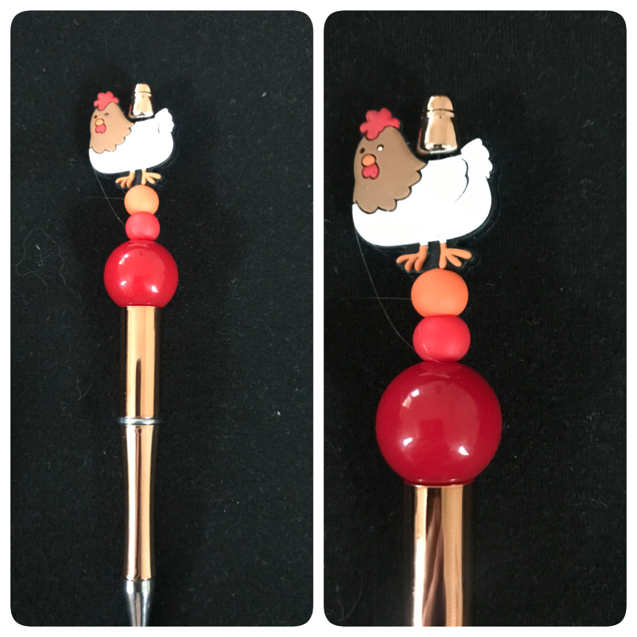 Chicken beaded pen