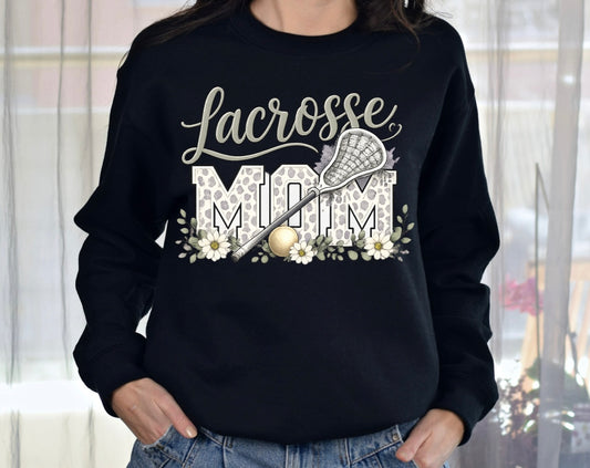 Lacrosse Mom with flowers