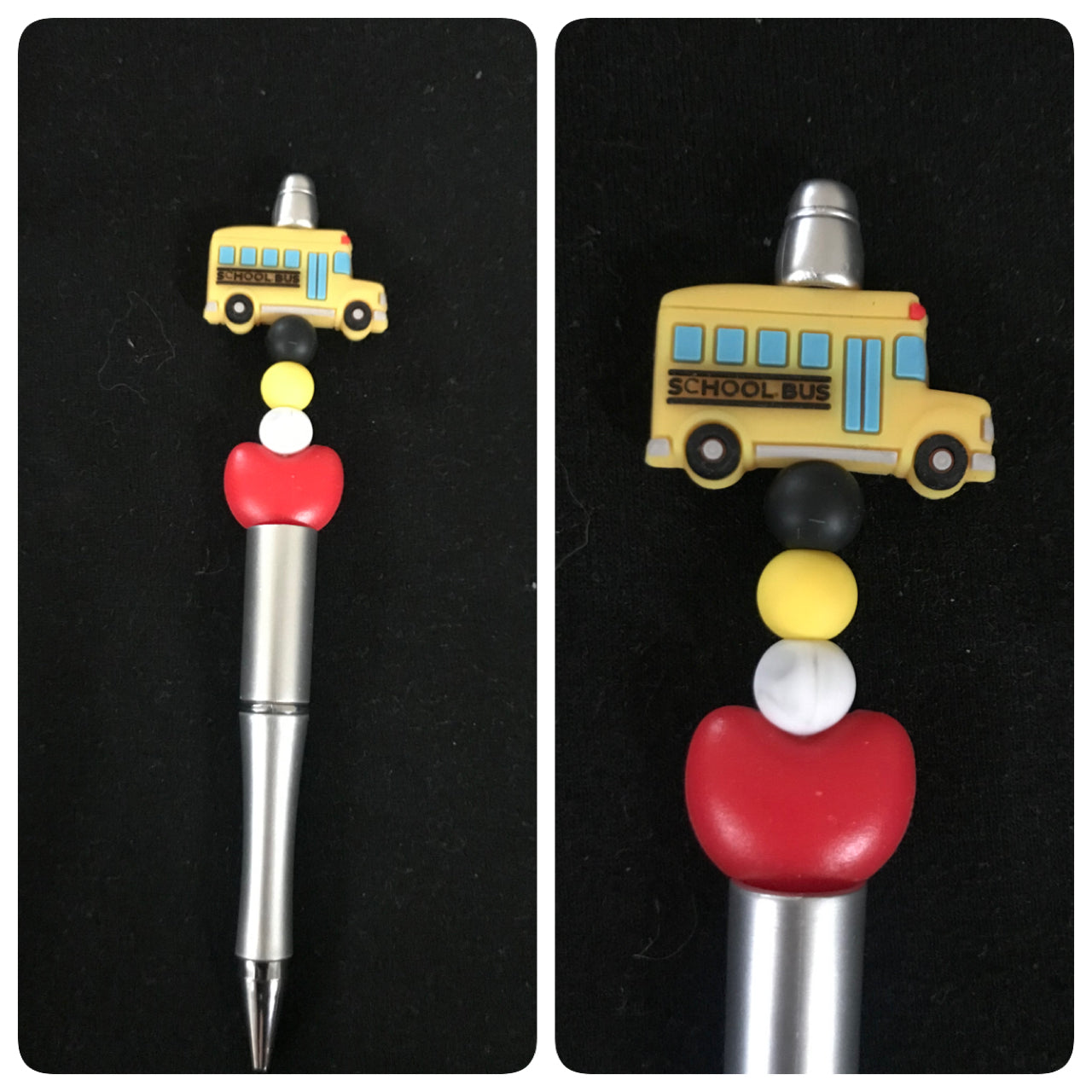 School bus beaded pen