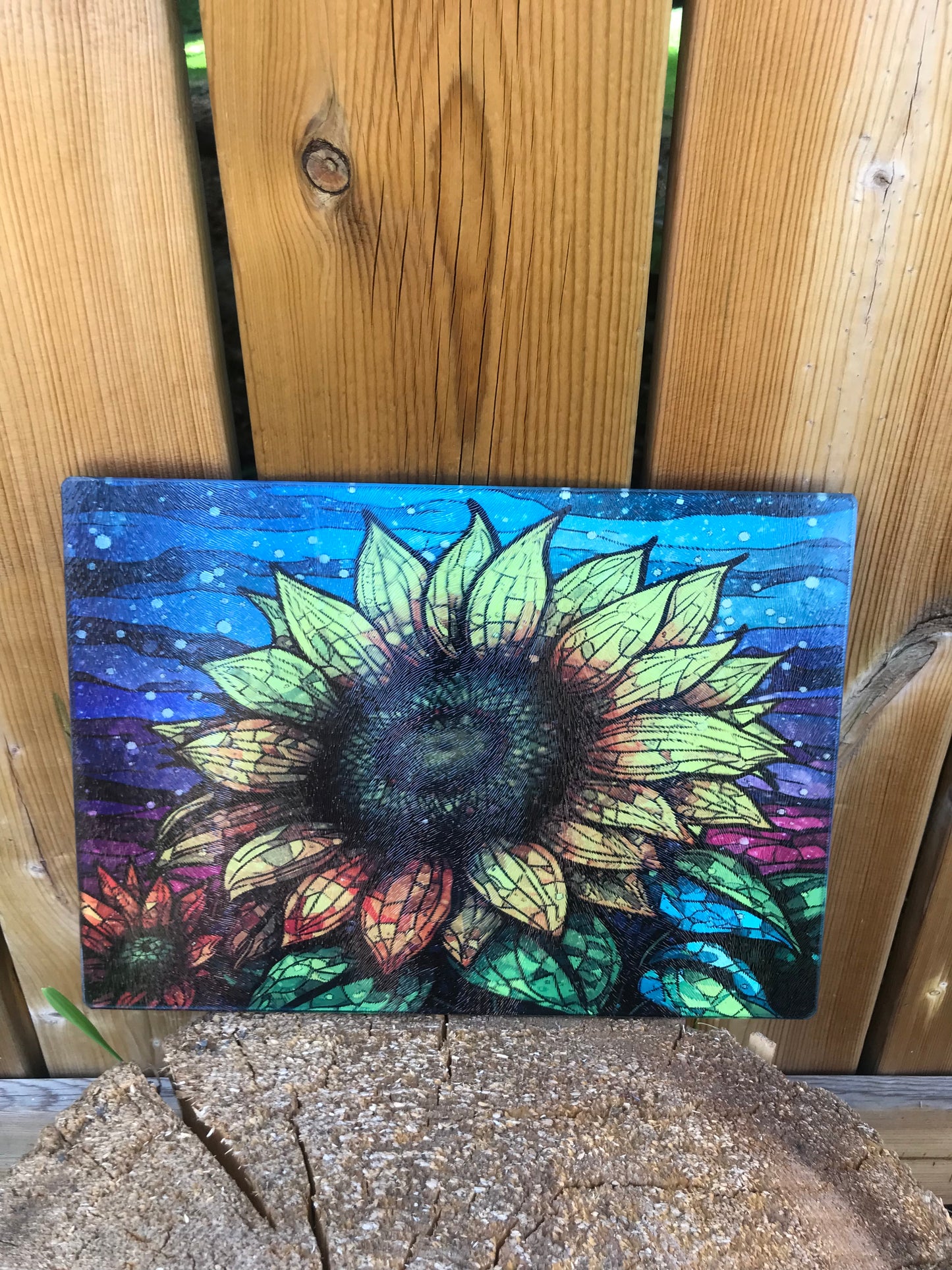 Sunflower cutting board