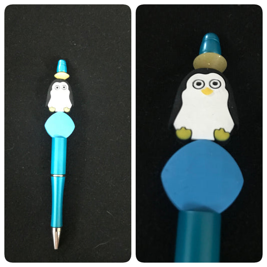 Penguin beaded pen