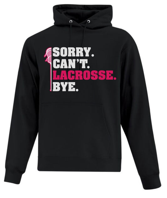Sorry can’t lacrosse bye pink lettering