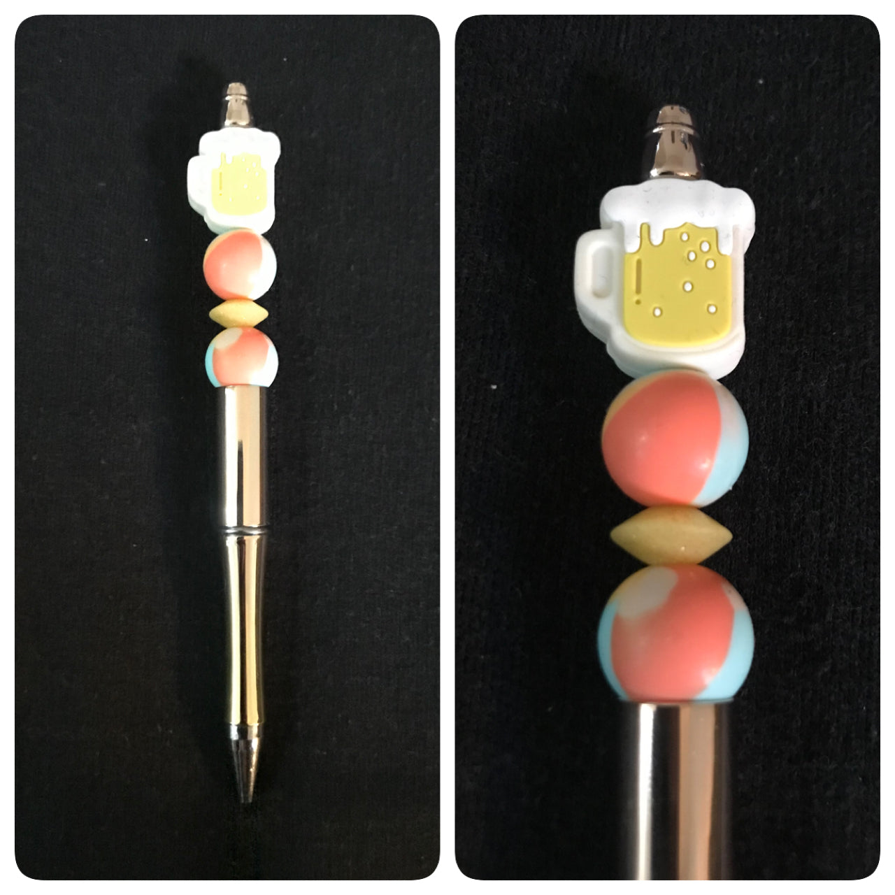 Beer glass beaded pen