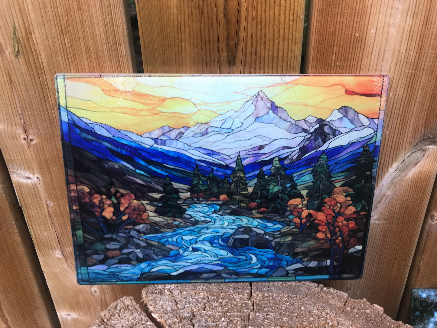 Mountains cutting board