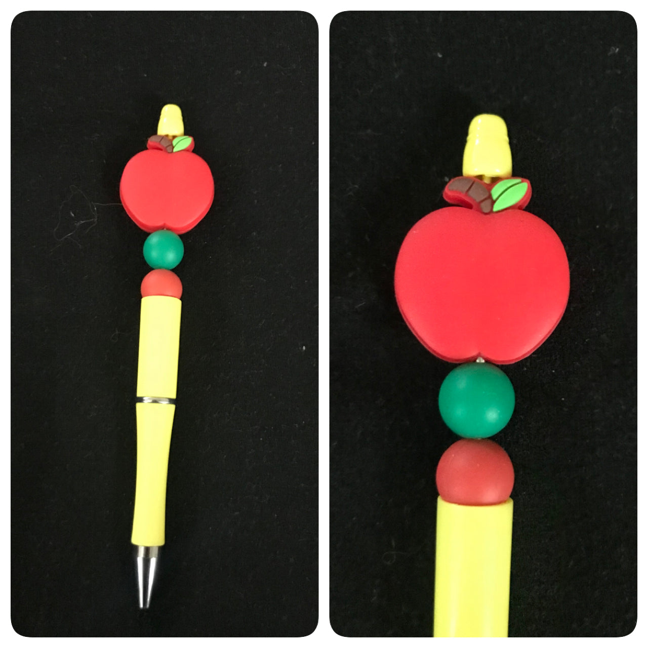 Apple beaded pen