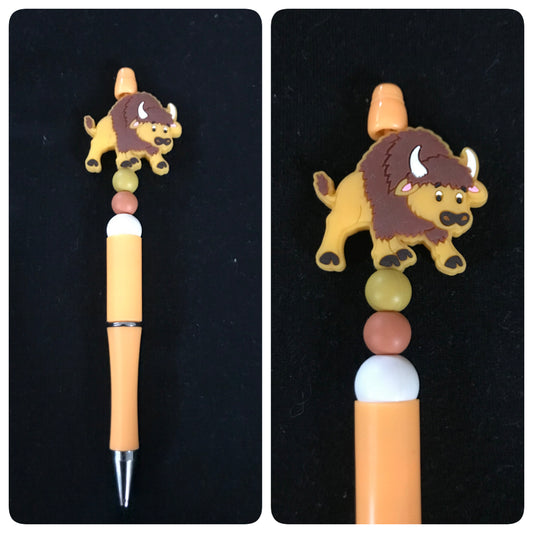 Bison beaded pen