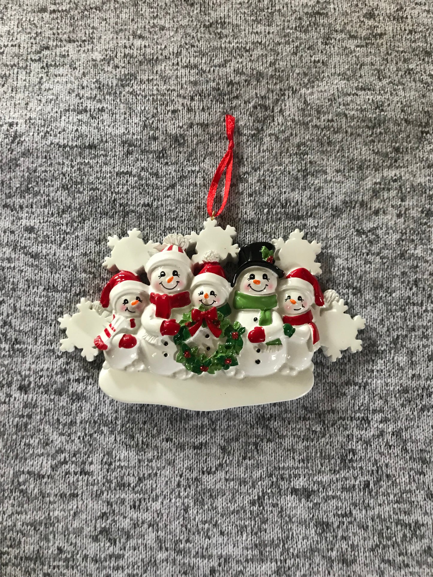 Resin Snowman Family Ornament