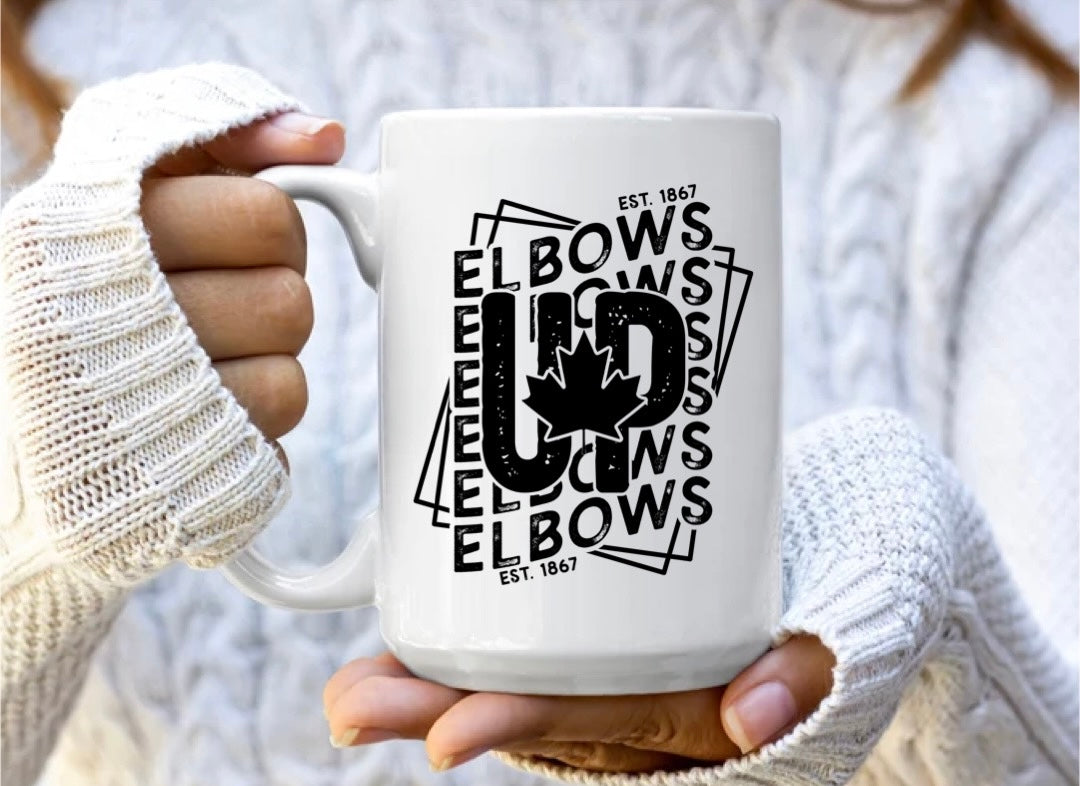 Elbows up black set of 4