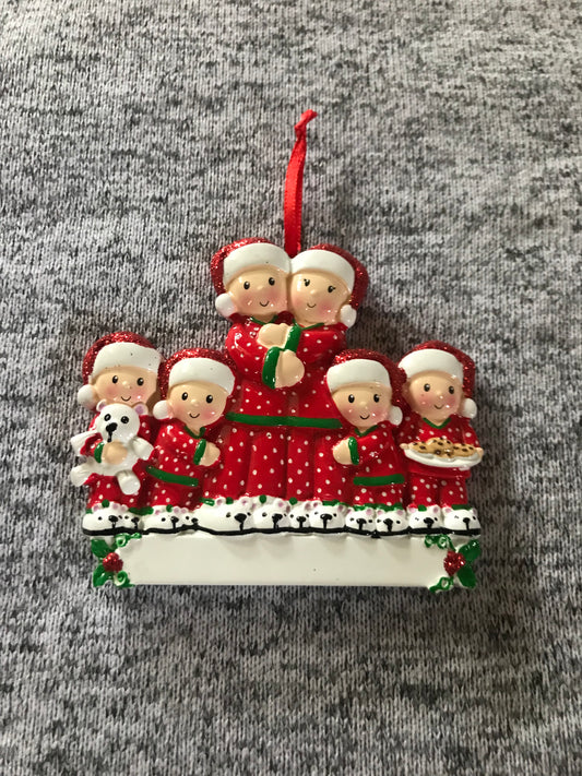 PJ Family resin ornaments