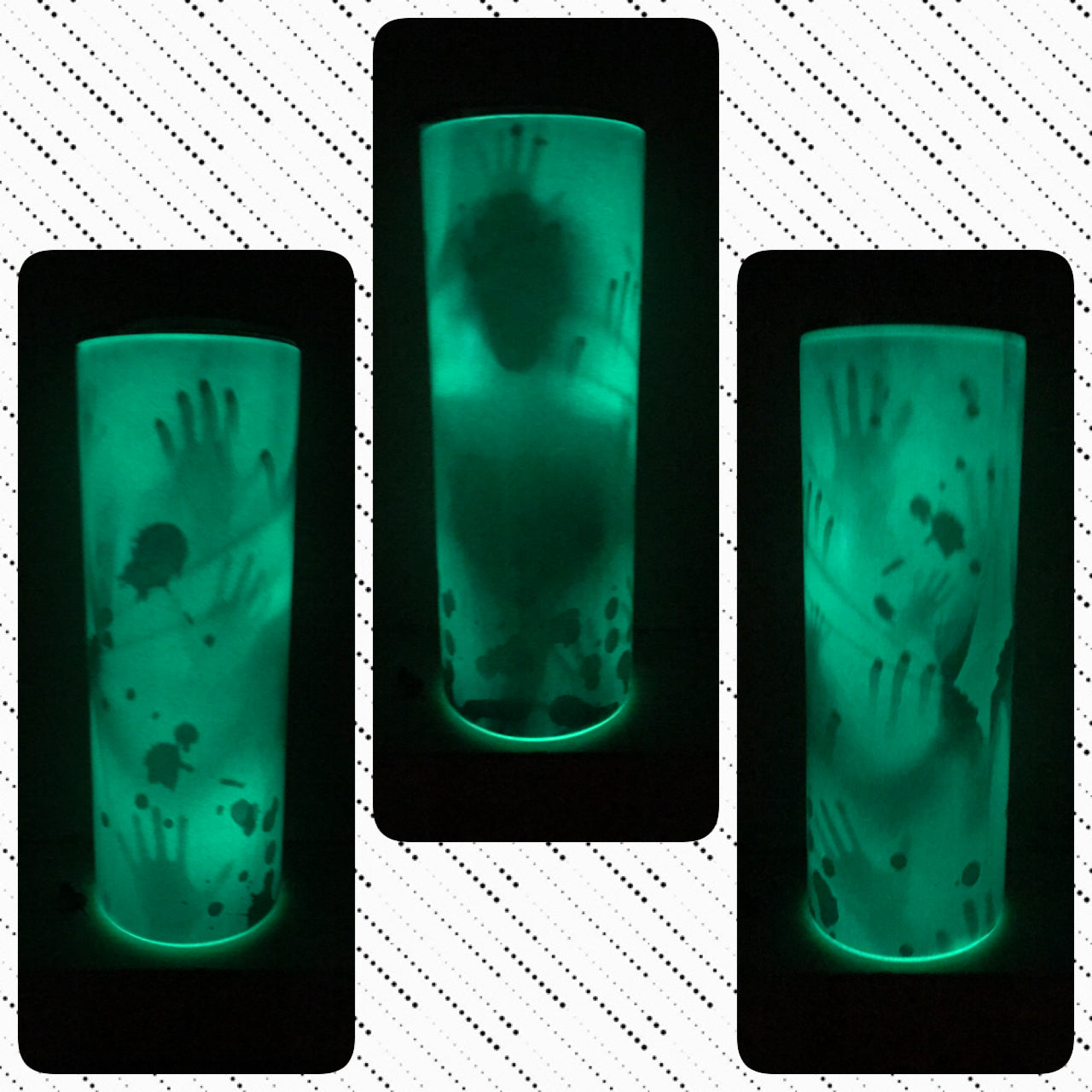 Glow in the dark Creepy tumbler