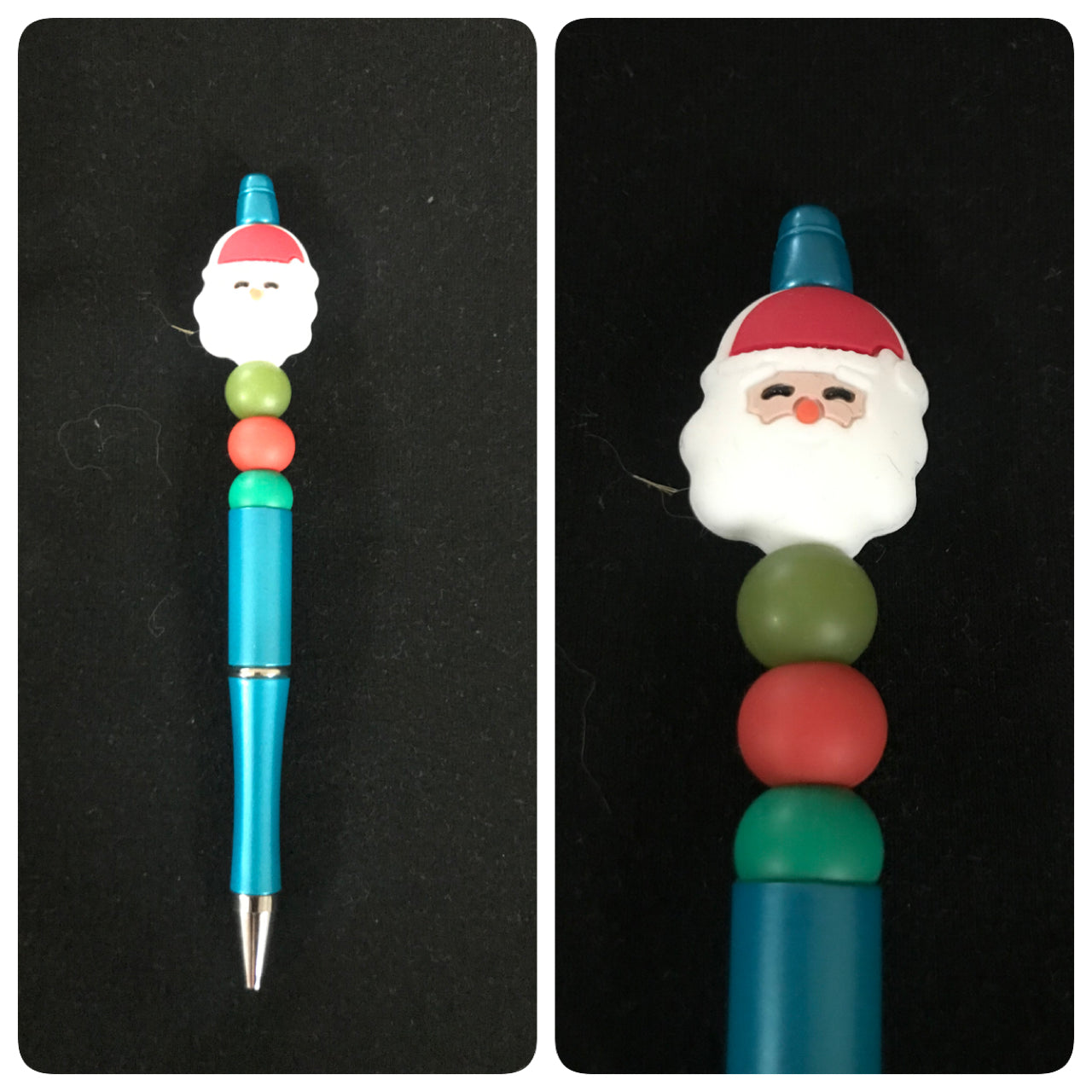 Santa beaded pen