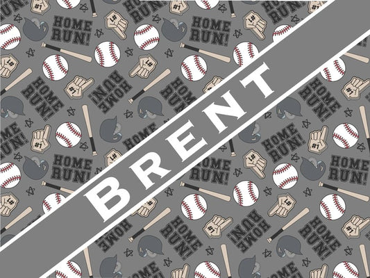 Grey baseball blanket