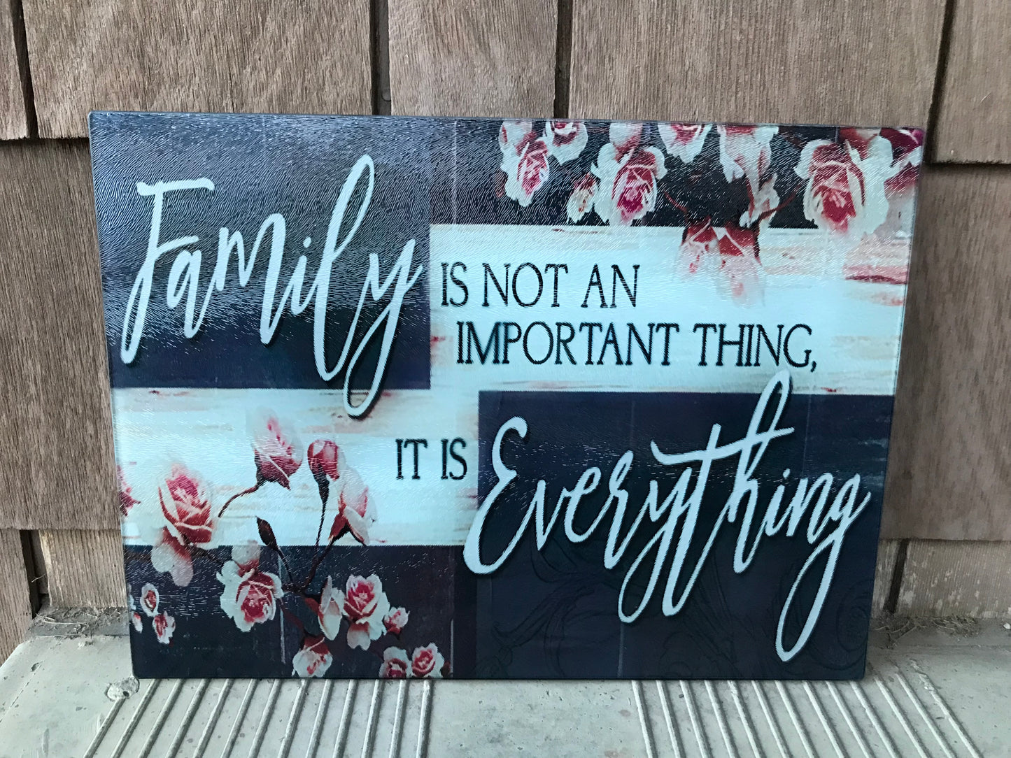 Family is everything cutting board