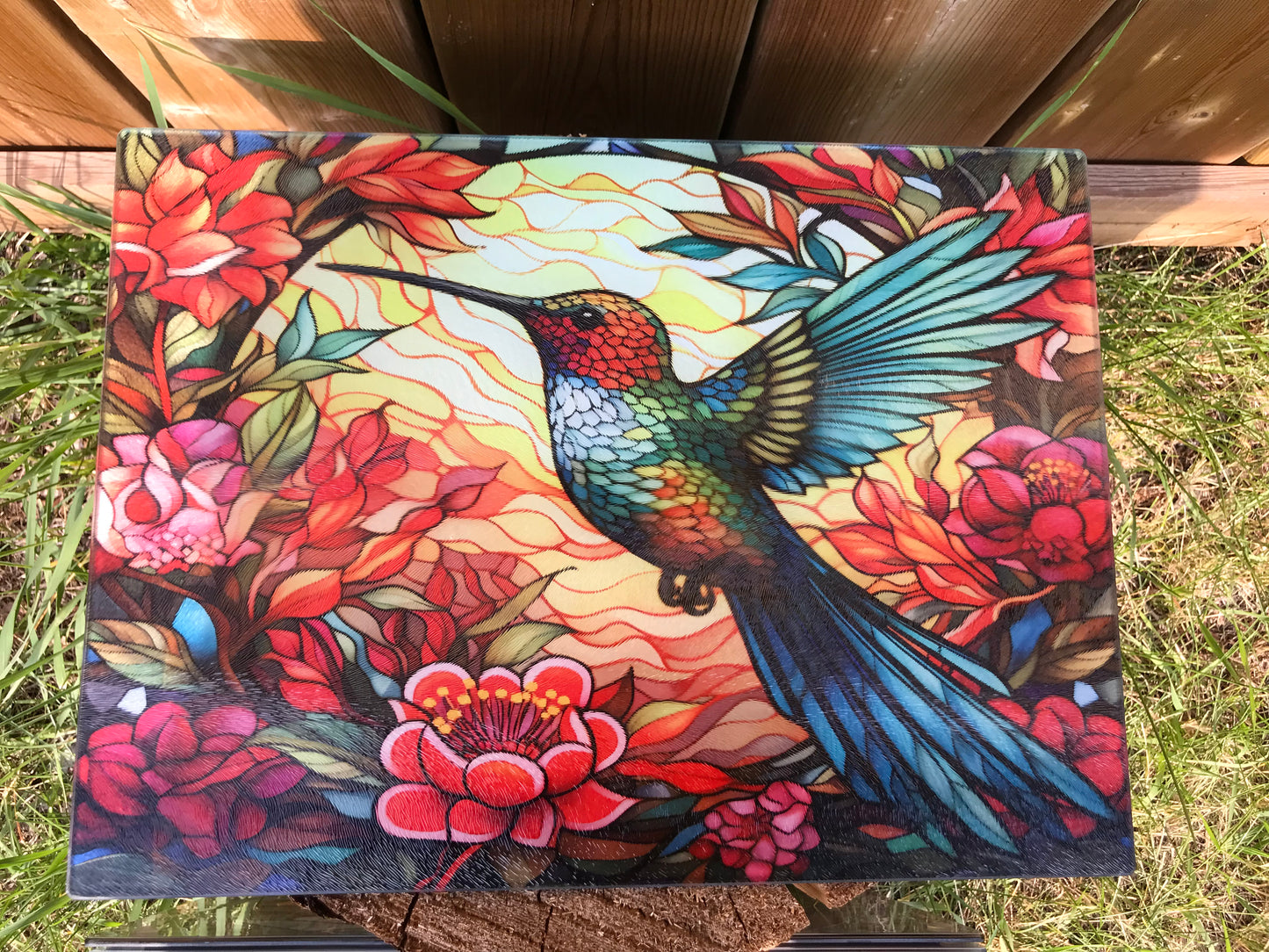 Hummingbird cutting board