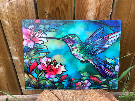 Hummingbird cutting board