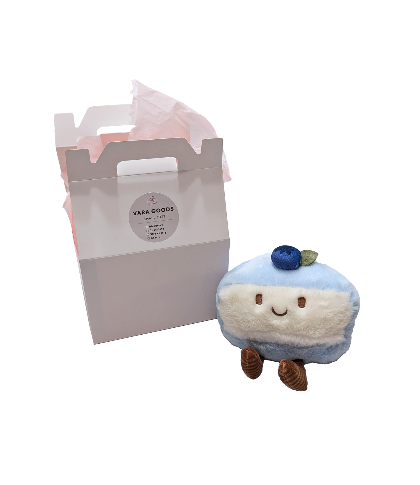 Blueberry Cake Slice Plush - 6 Inch