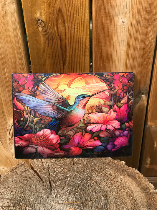 Hummingbirds cutting board