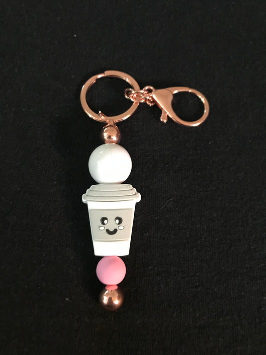 Togo coffee beaded keychain