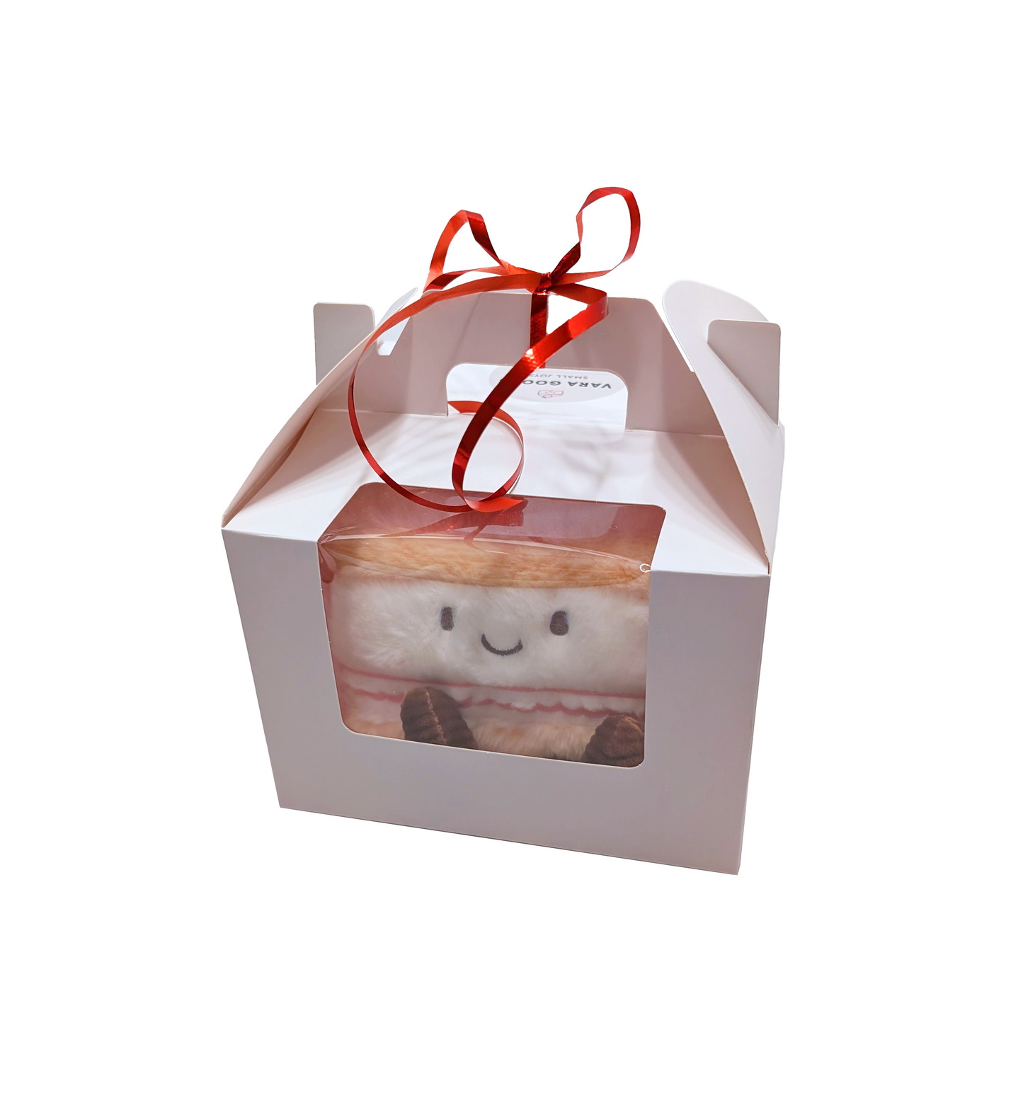 Cherry Cake Slice Plush - 6 Inch