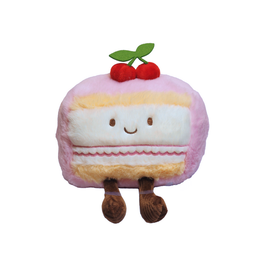 Cherry Cake Slice Plush - 6 Inch