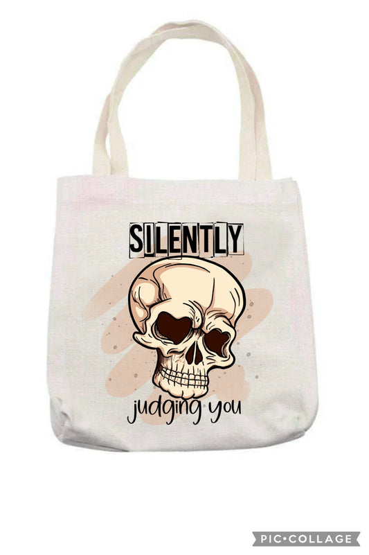 Silently judging you tote bag