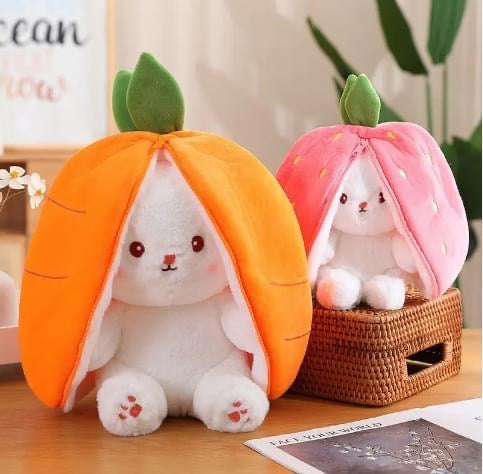 Carrot and strawberry bunny zips