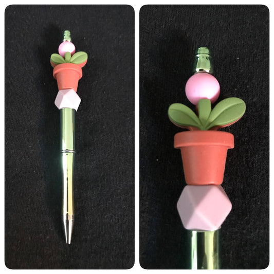 Plant pot beaded pen