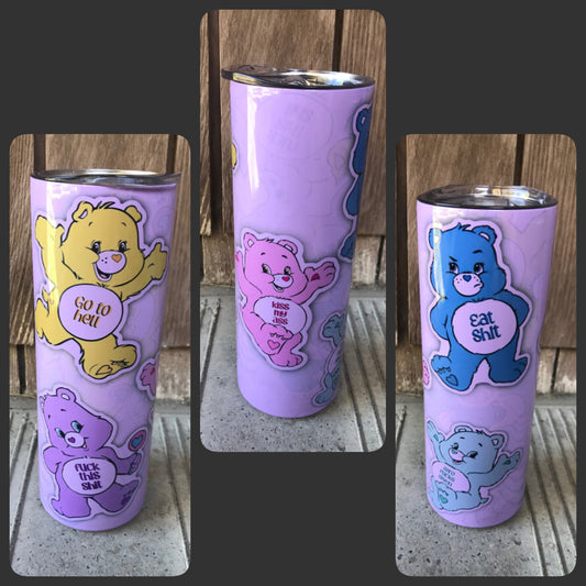 Purple swear bear tumbler